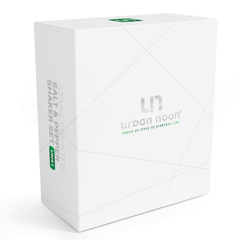 [Australia - AusPower] - Salt and Pepper Shakers with Holder - Elegant Stainless Steel Shaker Set by urban noon 