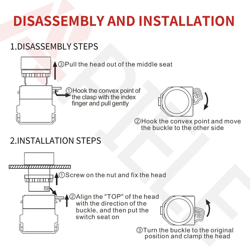 [Australia - AusPower] - APIELE 22mm Key Switch 440V 10A 1NO1NC Maintained (2 Position, Latching) 2 Position Latching Type 