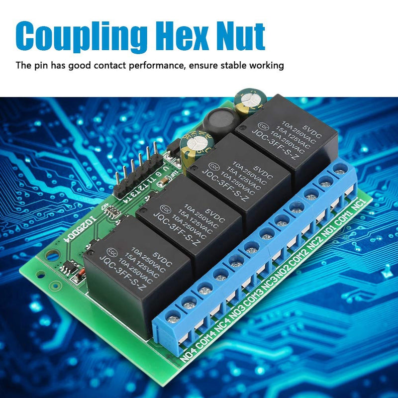 [Australia - AusPower] - Keyren Relay Module, 4 Channels Flip-Flop Low Pulse Trigger Self-Locking Relay Module 6-24VDC 