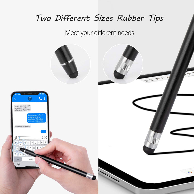 [Australia - AusPower] - Stylus Pens for Touch Screens, Abiarst Stylus Pens High Precision Capacitive Stylus for iPad iPhone Tablets Samsung Galaxy All Universal Touch Screen Devices (4-Pack Black/Blue/Silver/Rose Pink) 4-Pack Black/Blue/Silver/Rose Pink 