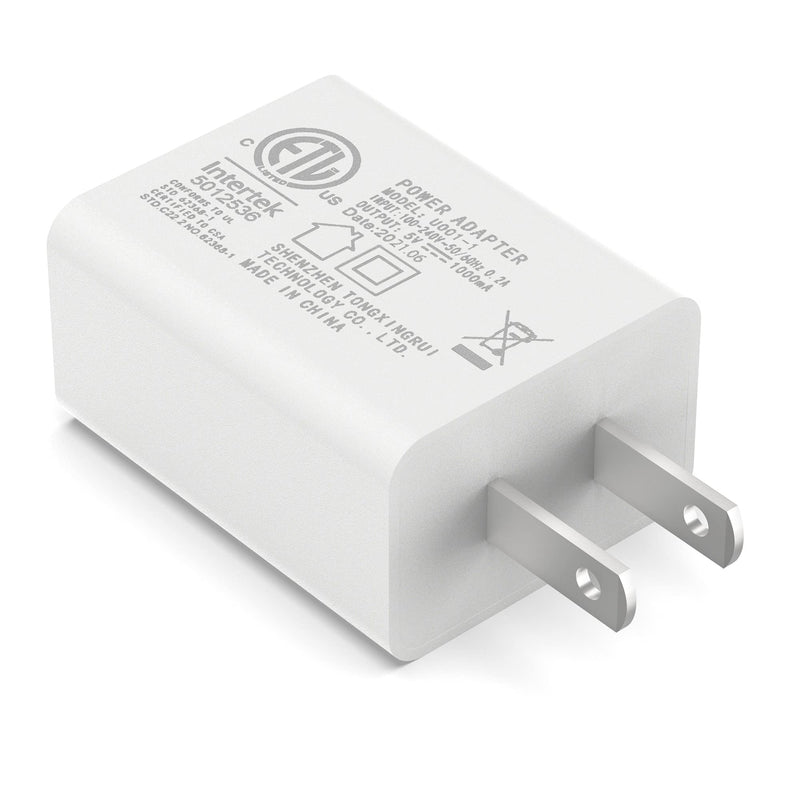 [Australia - AusPower] - elesories USB Wall Charger, 5V 1A Power Adapter Universal Travel Charger, Apply to elesories S2/S3/S5/S6/S7 Sound Machine-White 
