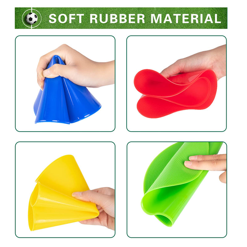 [Australia - AusPower] - Aryjmz Spot Markers 9 Inch Non Slip Rubber Floor Markers for Kids Soccer Football Basketball Speed Agility Training, Classroom Activities 9Inch 6 Pcs 