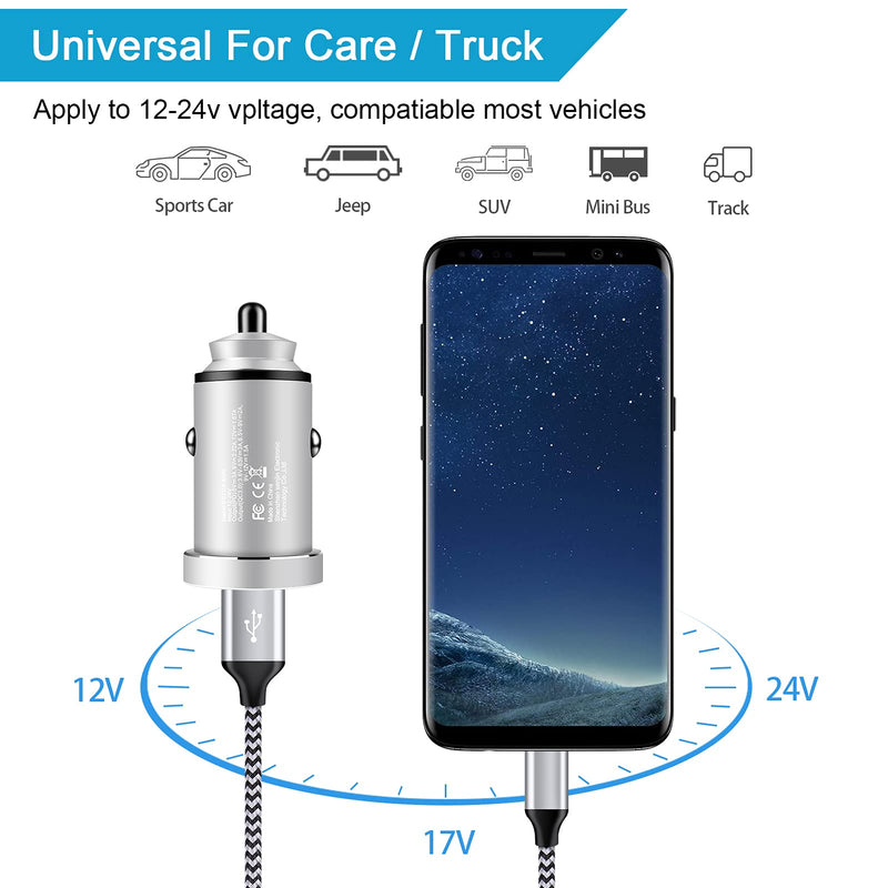 [Australia - AusPower] - USB C Fast Car Charger,38W 2 Port PD & QC 3.0 Car Charger Cigarette Lighter Type C Car Adapter Compatible with iPhone 13 12 11 Pro Max,SE,8,7 Plus, Samsung Galaxy S21 Ultra S20 FE S10 Plus Note 20, LG 