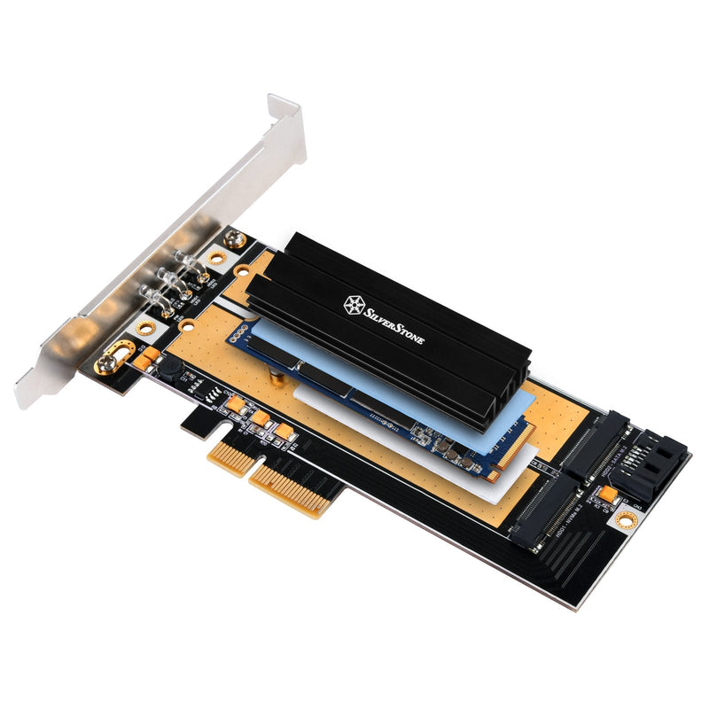 [Australia - AusPower] - SilverStone Technology Aluminum Alloy Heatsink with Multiple Thermal Pads for PCIE NVME M.2 or SATA M.2 TP02-M2 