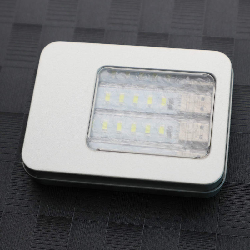 [Australia - AusPower] - USB Light,Night Light Plug in,Small Led Light Stick with 8 Lamp Beads for Power Brick/Portable Power Station(Pack of 8)(White) White 