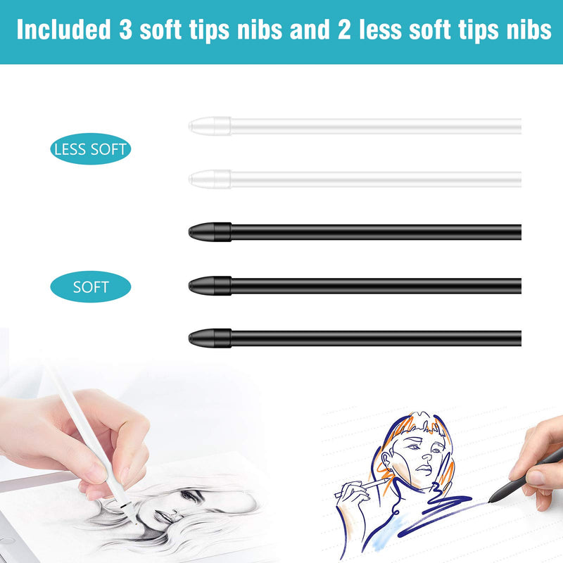 [Australia - AusPower] - Replacement Stylus S Pen Tips for Galaxy Note 8/9 Tab S 3/4, Stylus Pen Nibs Replacement with Tweezer Removal Tool(Black) Black 