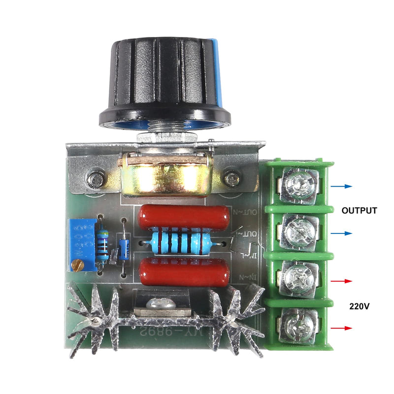 [Australia - AusPower] - AEDIKO 4pcs 2000W 25A PWM Motor Speed Control Module Dimmer Speed Regulator AC 50-220V Adjustable Voltage Regulator with Speed Control Knob 