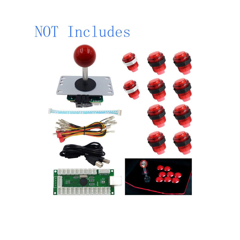 [Australia - AusPower] - SJJX Zero Delay USB Encoder LED Joystick Kit Arcade DIY Controller For PC Retropie Raspberry Pi MAME SANWA Style 