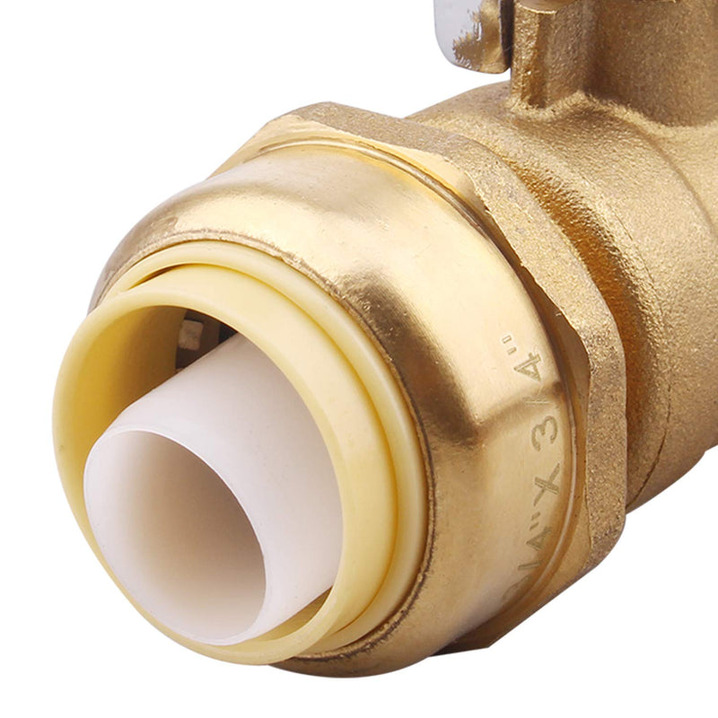 [Australia - AusPower] - DERNORD Ball Valve 3/4 Inch, Push-Fit Valve ,Water Valve Shut Off, Push-to-Connect Fittings for PEX, Copper, CPVC Pipe 