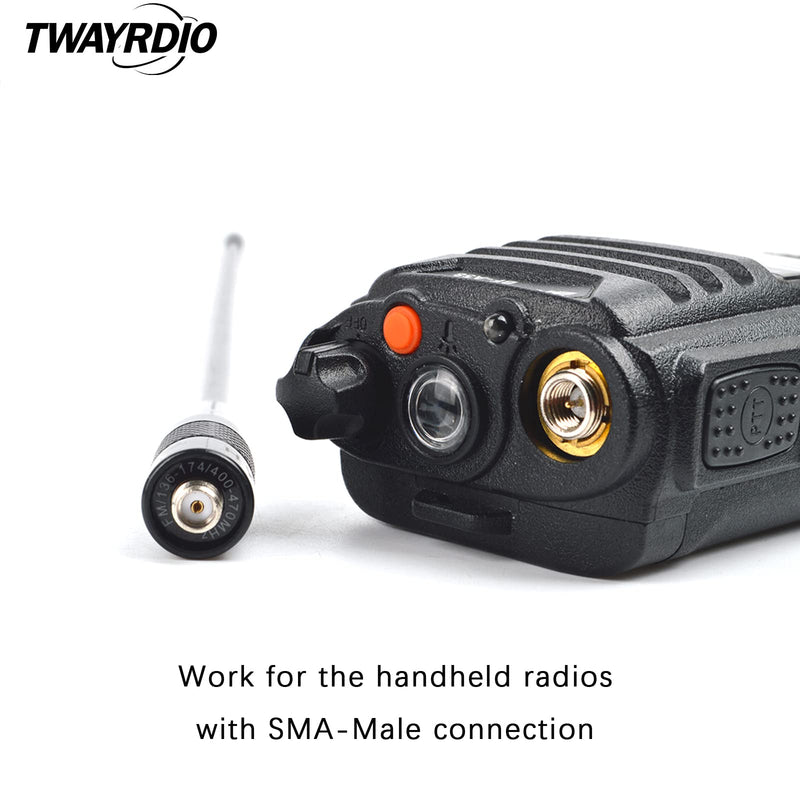 [Australia - AusPower] - TWAYRDIO SMA Female VHF UHF 70cm 2meter Ham Radio Antenna Whip Soft Flexible High Gain Two Way Radio Antenna for BAOFENG UV-82 UV-5R GT-3 BF-F8HP BF-888s Walkie Talkie (2Pack) 