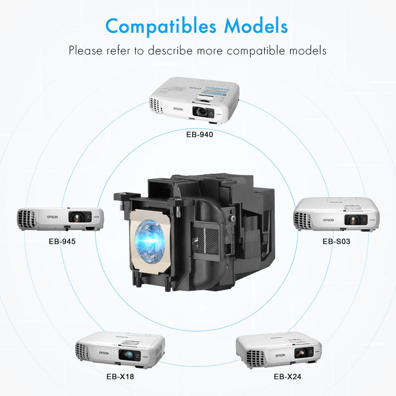 [Australia - AusPower] - AWO Replacement Lamp Bulb for ELPLP78 / V13H010L78 with Housing for EPSON EB-945/955W/965/S17/S18/SXW03/SXW18/W18/W22/X18/X20/X24/X25 