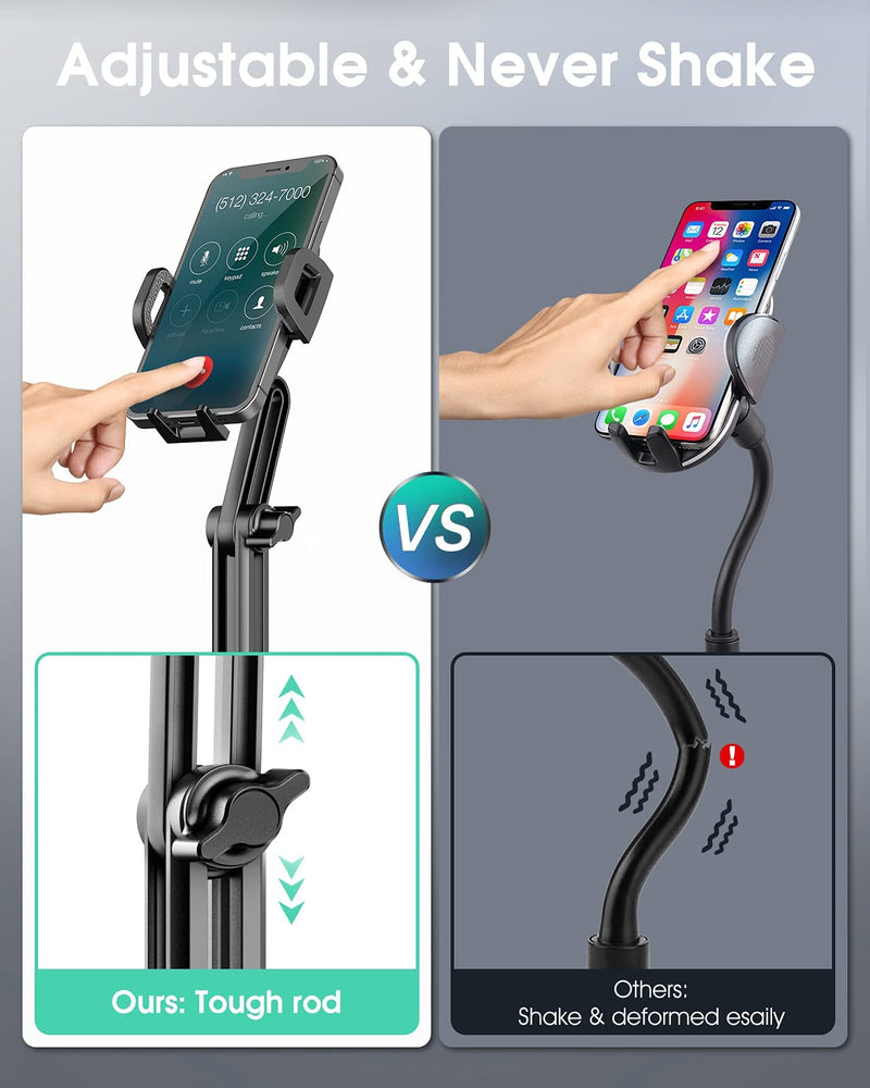 [Australia - AusPower] - FEGO Cup Phone Holder for Car, [Height Adjustable Pole], Never Shake & Bumpy Roads Friendly Car Phone Holder Mount, Hands-Free Cup Holder Phone Mount Compatible with iPhone Samsung and All Cell Phones 