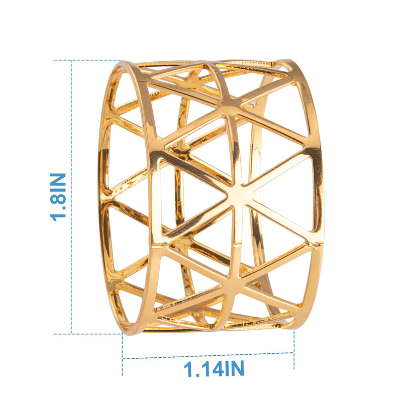 [Australia - AusPower] - 12PCS – Gold Napkin Rings, Napkin Rings Set of 12, Gold Napkin Holder for Dining, Anniversary, Birthday, Christmas, Candlelight Dinner, Holiday, Party of Table Setting, Table Decoration 