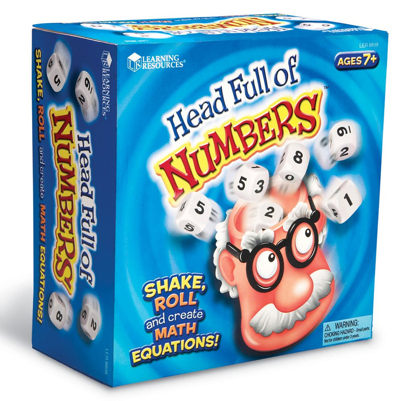 [Australia - AusPower] - Learning Resources Head Full Of Numbers, Math Games for Kindergarten, Basic Math Skills, 13 Piece Set, Ages 7+ 