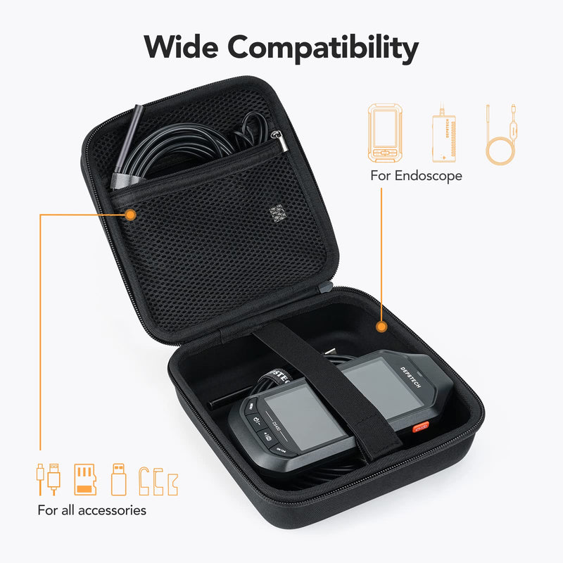 [Australia - AusPower] - DEPSTECH Original Endoscope Case, Wireless Borescope Carrying Bag for DEPSTECH WiFi & USB Scope Cameras, Upgraded Large-Capacity Hardshell Case, Compatible with 4.3" Inspection Camera DS300, Black 