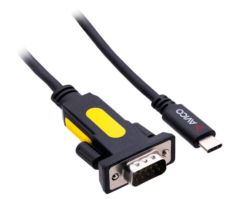 [Australia - AusPower] - USB-C to RS232 DB9 Serial Adapter – PL2303RA Chipset – 6ft Cable – Male-to-Male – Compatible with Windows, Mac OS, Linux, Android, etc. – Thunderbolt 3/4 Compatible 