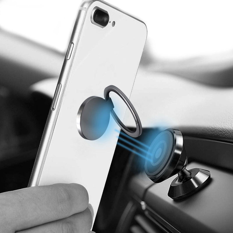 [Australia - AusPower] - Phone Grip Ring Holder, 360° Rotation Finger Gripper and Kickstand for iPhone & Samsung, Compatible with Cell Phone Magnet and All Magnetic Mounts - Matte Gold 
