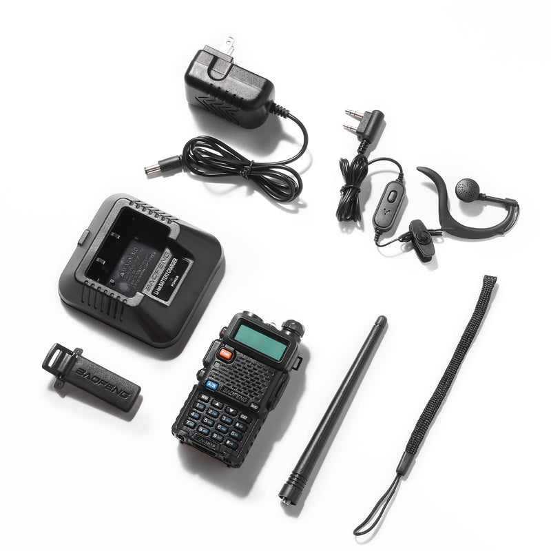 [Australia - AusPower] - Baofeng UV-5RTP Dual Band Two Way Radio, UV-5R 8W High Power Version, Ham Radio Handheld with Earpiece, Black 1 Pack 