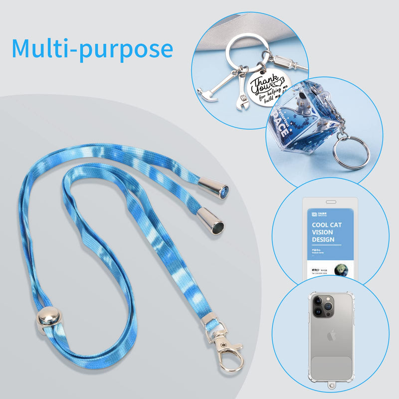 [Australia - AusPower] - Classycoo Cell Phone Lanyard 2 Pack Phone Lanyards for Around The Neck Universal Crossbody Phone Chain with Adjustable Detachable Neck Lanyard Compatible with iPhone, Galaxy and Most Smartphones-Blue Blue 