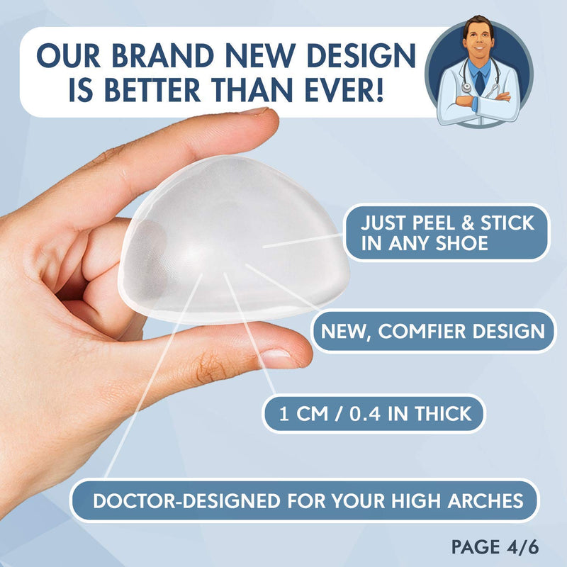 [Australia - AusPower] - Dr. Frederick's Original Arch Support Insoles for Plantar Fasciitis Relief - 6Pcs - High Arch Support Inserts for Flat Feet - for Men & Women - Can be Worn with Shoes - Better Than Foot Brace 
