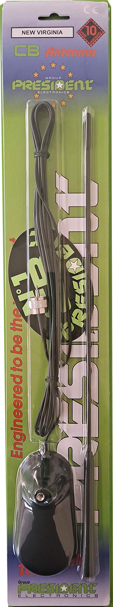 [Australia - AusPower] - President Electronics New Virginia (Formerly Called New York UP) Magnetic Mount CB Radio Antenna 