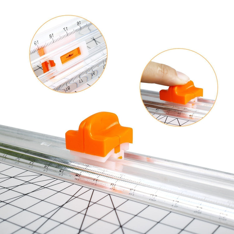 [Australia - AusPower] - Firbon Paper Cutter Replacement Blade with Automatic Security Safeguard Design for A4 Black and White Paper Trimmer (5 Pack) 
