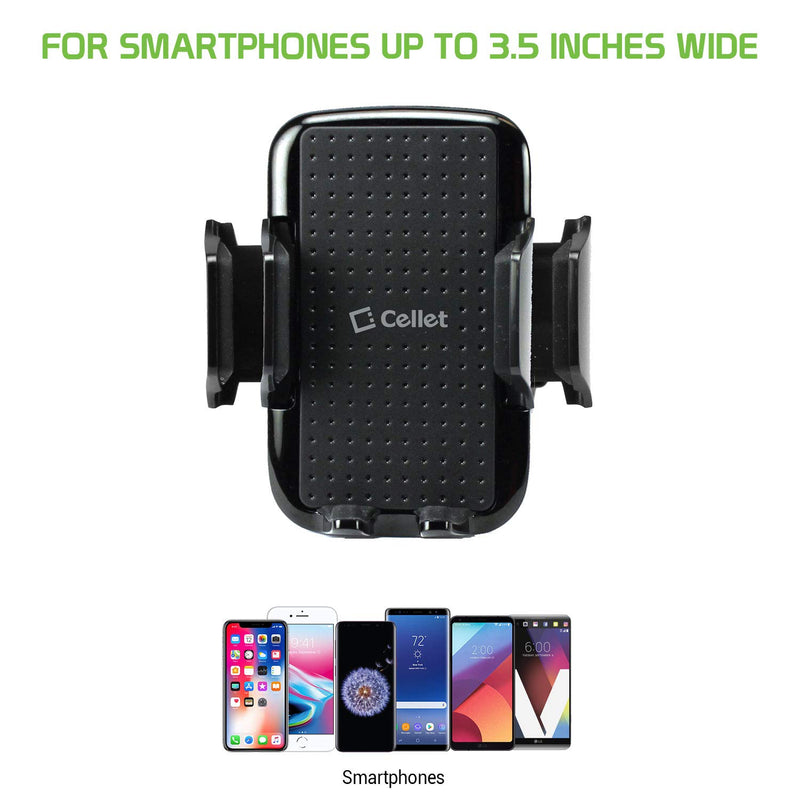 [Australia - AusPower] - Cellet Vehicle Air Vent Phone Holder One Touch Universal Cradle Compatible With iPhone 11 Pro Max Xr Xs Max Xs X SE 8 Plus 7 6S Note 10 5G 9 8 Galaxy S10 5G S10 S10e S10+ J2 S9 S8 Pixel 4 3 XL 