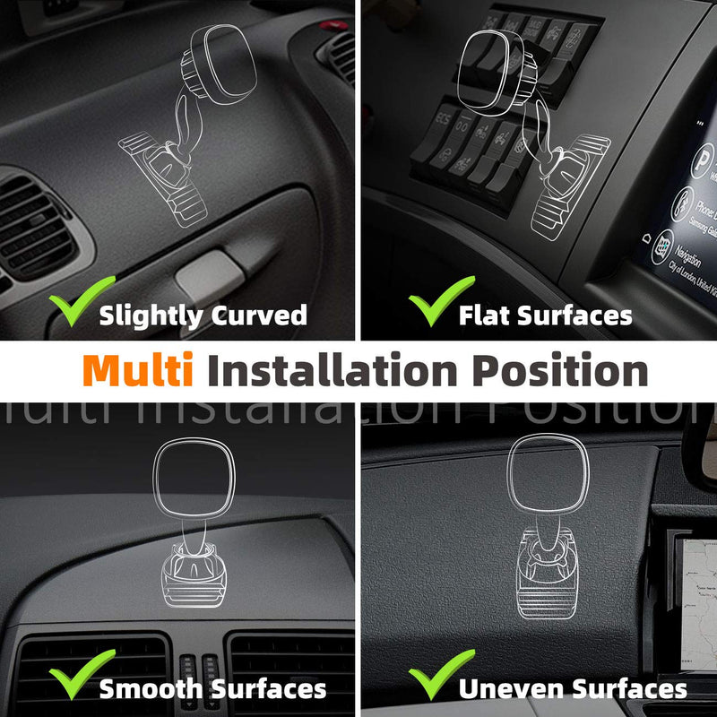[Australia - AusPower] - eSamcore Phone Holder for Car - Magnetic Car Phone Mount for Vehicle Dashboard, [Double 360 Adjustable Stand] Cell Phone Automobile Cradles with Strong Magnets for iPhone Samsung Galaxy Mobile Phone 