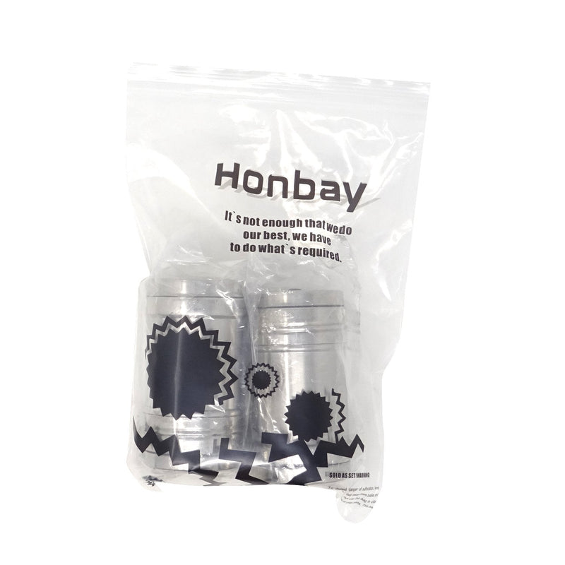 [Australia - AusPower] - HONBAY 2PCS Stainless Steel Dredge Salt Sugar Spice Pepper Shaker Seasoning Cans with Rotating Cover 