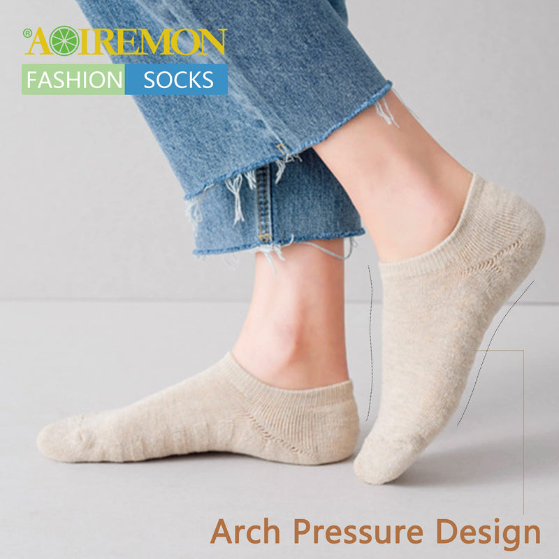 [Australia - AusPower] - No Show Athletic Socks 5-10 Pairs Hiking Running Ankle Socks For Women Cushion Low Cut Socks 10 Pairs -Women 