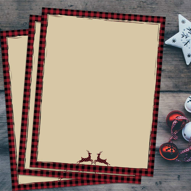 [Australia - AusPower] - Great Papers! Buffalo Red Reindeer Holiday Letterhead, 8.5" x 11", 80 sheets (2018010) 