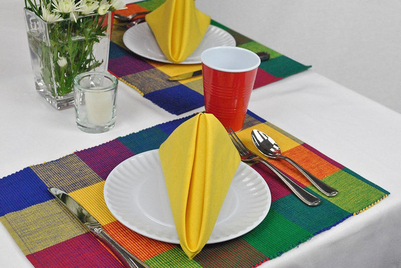 [Australia - AusPower] - DII Solid Napkin Set Collection, 20x20, Marigold, 6 Piece 