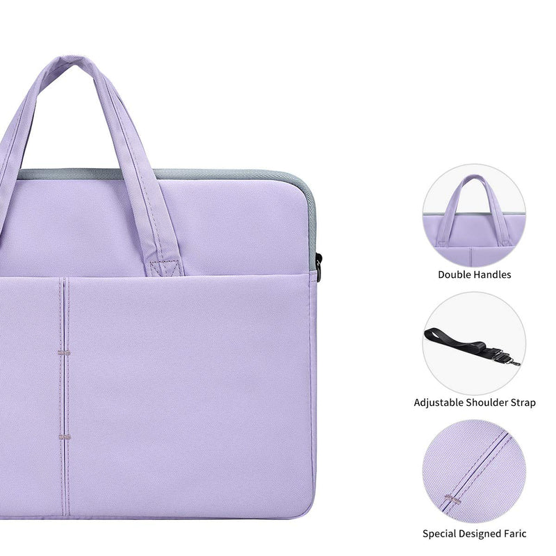 [Australia - AusPower] - 17.3 Inch HP Laptop Case, Protective Shoulder Strap Case for 2020 Lenovo L340 17.3" Laptop/Lenovo IdeaPad 330 320, Dell Inspiron 17 3000 7000 5000 Sleeve Bag(Purple) 17.3 Inch Purple 