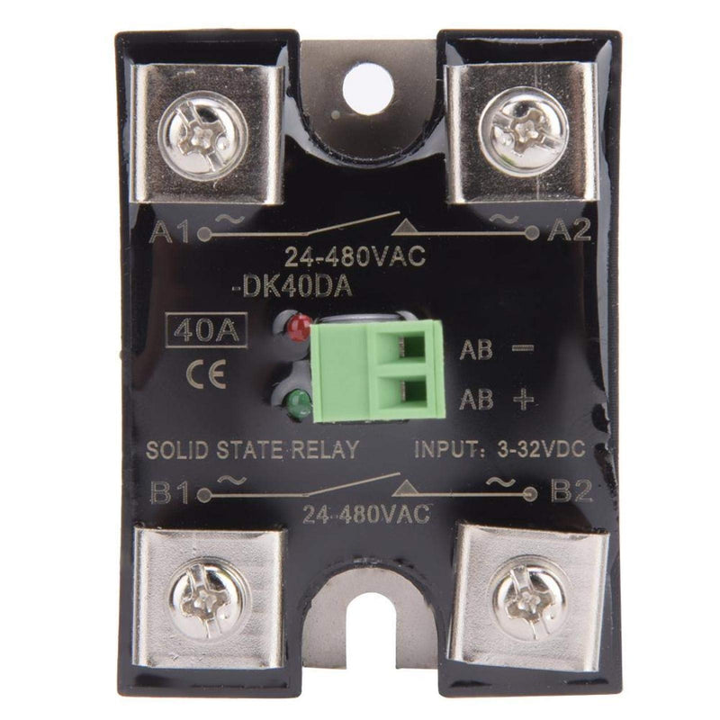 [Australia - AusPower] - BERM Solid State Relay, Single Channel DC Control & Dual Channel AC Control SSR Relay 24-480VAC (BERM-DK40DA) BERM-DK40DA 