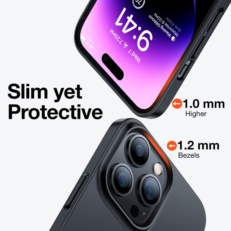 [Australia - AusPower] - TORRAS Slim Fit Designed for iPhone 14 Pro Max Case 6.7 inch, Ultra-Thin 14 Pro Max Case 2022, Lightweight Hard PC Cover Phone Cases for iPhone 14 Pro Max Phone Case Black, OriginFit Matte Black 