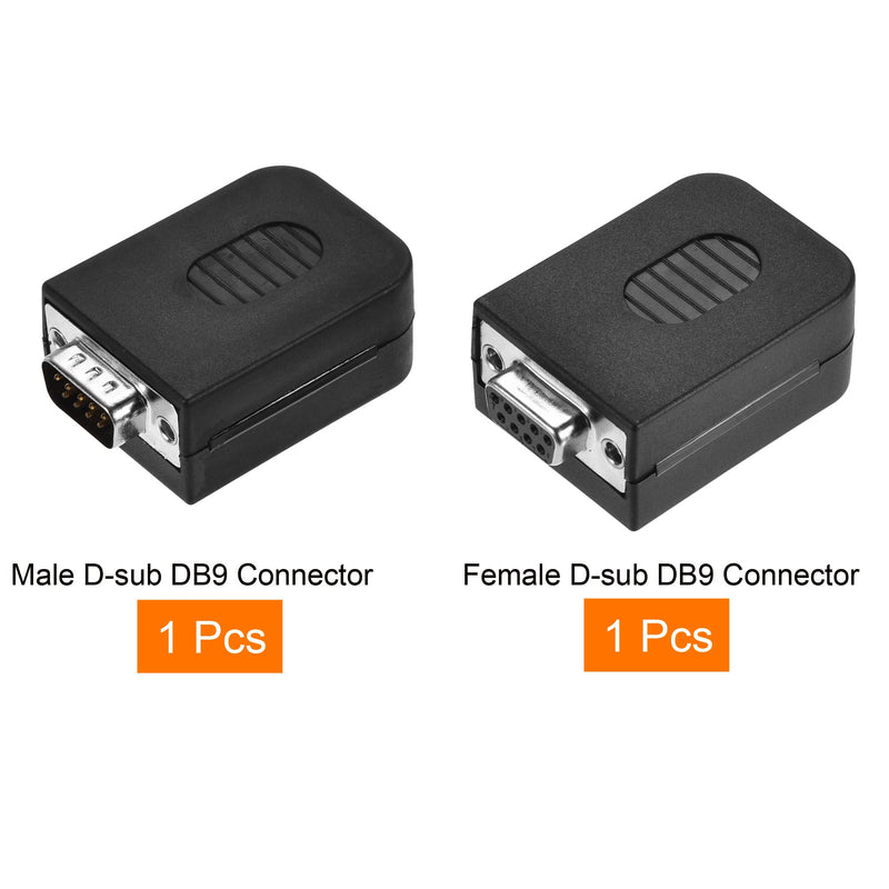 [Australia - AusPower] - MECCANIXITY D-sub DB9 Male Plug and D-sub DB9 Female Socket Board Connector RS232 Serial Port Solderless Terminal Block Adapter 