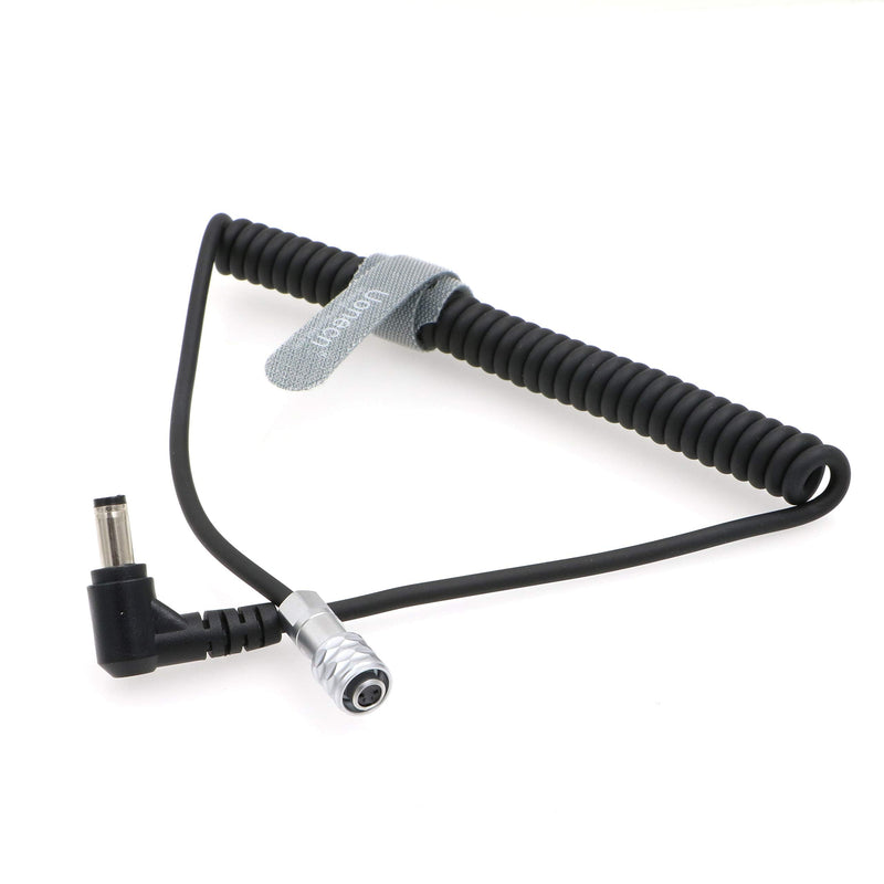 [Australia - AusPower] - Uonecn Power Cable for Blackmagic Pocket Cinema Camera BMPCC 4K Weipu 2 pin Female to Right Angle DC Gold Mount V Mount Battery Coiled Cable 