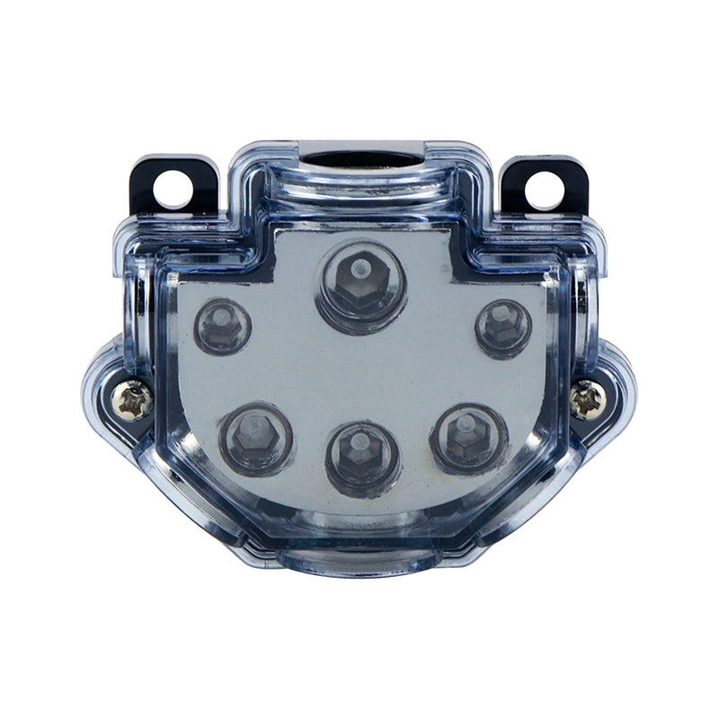 [Australia - AusPower] - S SYDIEN 1Pc 1 in 5 Ways Out Way Power Distribution Block 0/2/4 Gauge in 2/4/8 Gauge Out Car Audio Splitter Power Ground Distributor Blocks 1 in 5 out(1Pc) 
