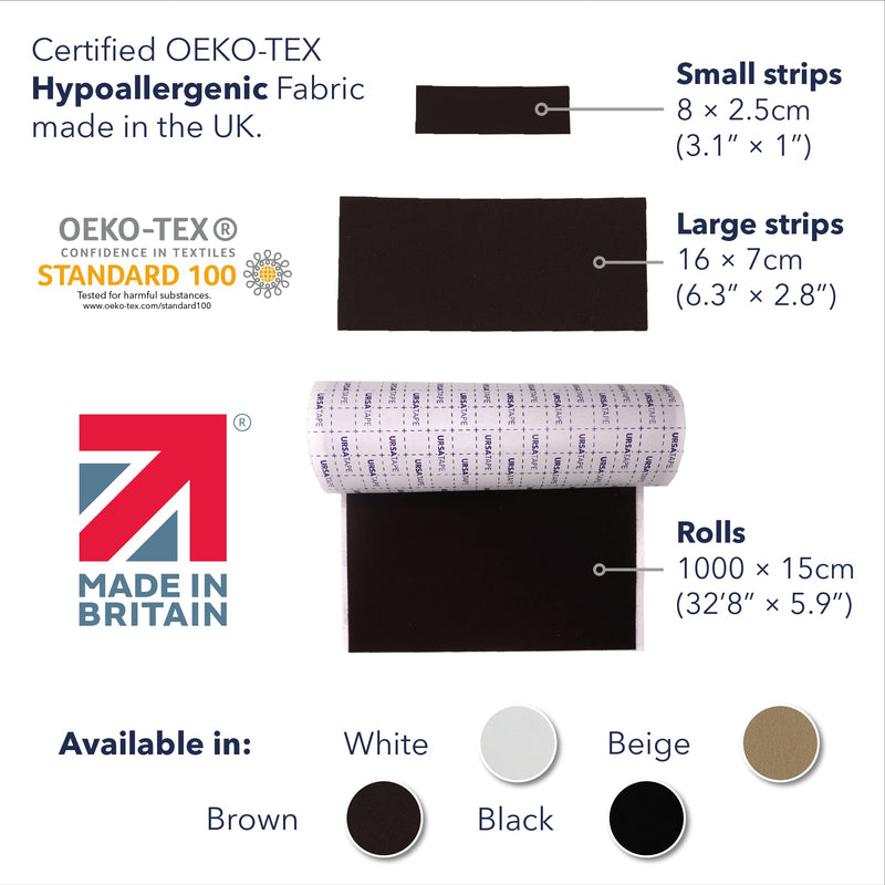 [Australia - AusPower] - URSA Tape, Stretchy Moleskin Fabric Tape 30-Pack Strips, Heavy-Duty No-Residue Fashion Tape and Body Tape for Fabric, Shoes, Skin and More, Beige, 8 x 2.5 cm (3.14 x 0.98 inches) Cream 