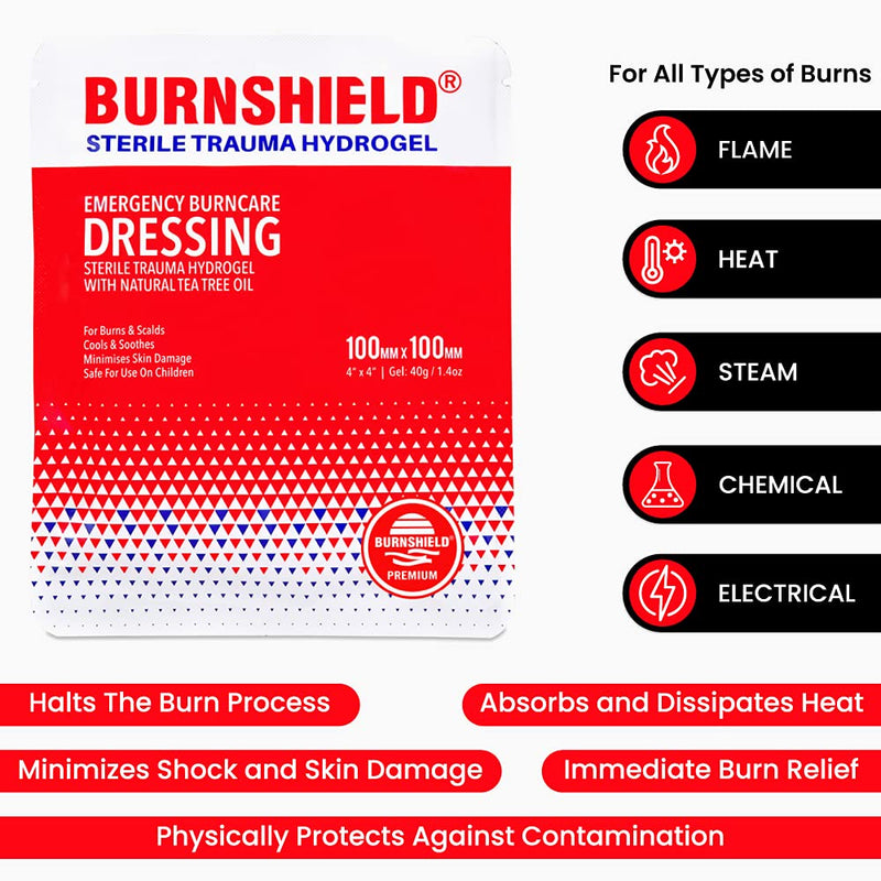 [Australia - AusPower] - Burnshield 4" X 4" Burn Dressing, Sterile - 25 Count 