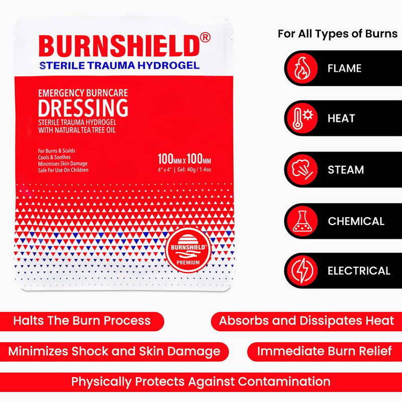 [Australia - AusPower] - Burnshield 4" X 4" Burn Dressing, Sterile - 6 Count 
