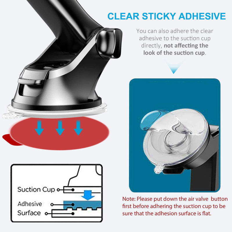 [Australia - AusPower] - Very High Bond Sticky Adhesive, AZXYI 6 Pack Dashboard Pad Mounting Disk Adhesive Replacement Kit, Double-Sided Stickers for Suction Cup Dashboard Phone Holder & Windshield Car Mount 
