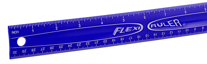 [Australia - AusPower] - It's Academic Flexi Rulers, 12-inch Flexible Non-Breakable Ruler, 12-Pack, Blue 