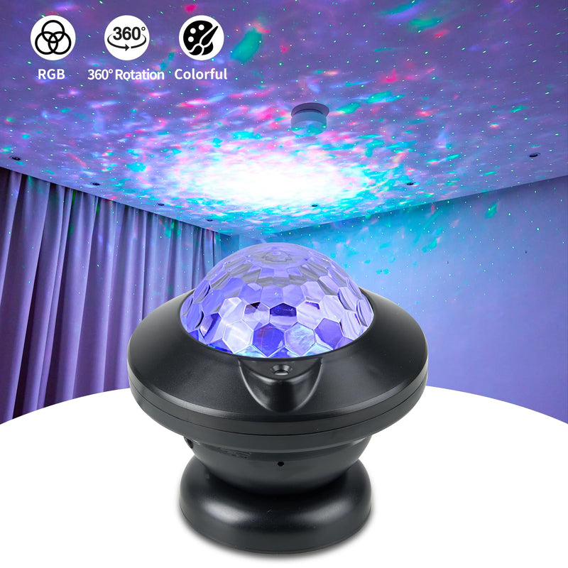 [Australia - AusPower] - LLUOTE Aurora UFO Projector, Changeable LED Nebula Light, Adult Night Light Projector for Bedroom, Performance, Children's Birthday Gift, Room Decoration, Christmas Gift. Black 