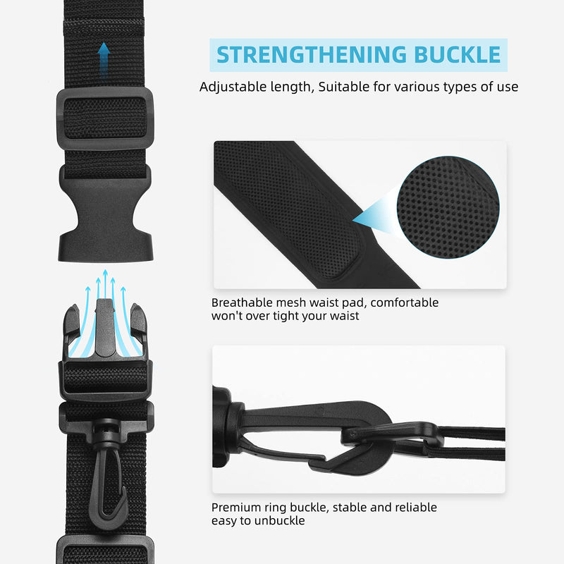 [Australia - AusPower] - Sportout Hands Free Solo Soccer Trainer, Kick Trainer, Soccer Training Aid Widened Side Waist Protection, Two-Way Adjustment of Belt Length, Fit for Balls Size 3 4 5, Kids and Adults 