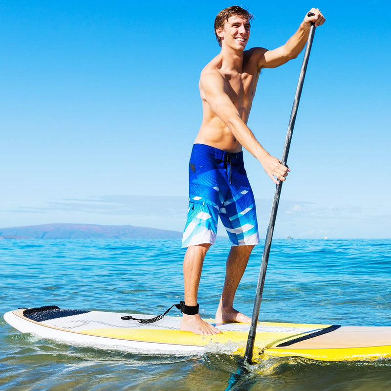 [Australia - AusPower] - 2 Pieces Surf Board Leashes Coiled Leash SUP Leash Rope Paddle Board Surfboard Leash Surfing Leg Rope SUP Board Leash Surf Straps Stay on Board Ankle Strap Sup Ankle Accessory for Surfing Black 