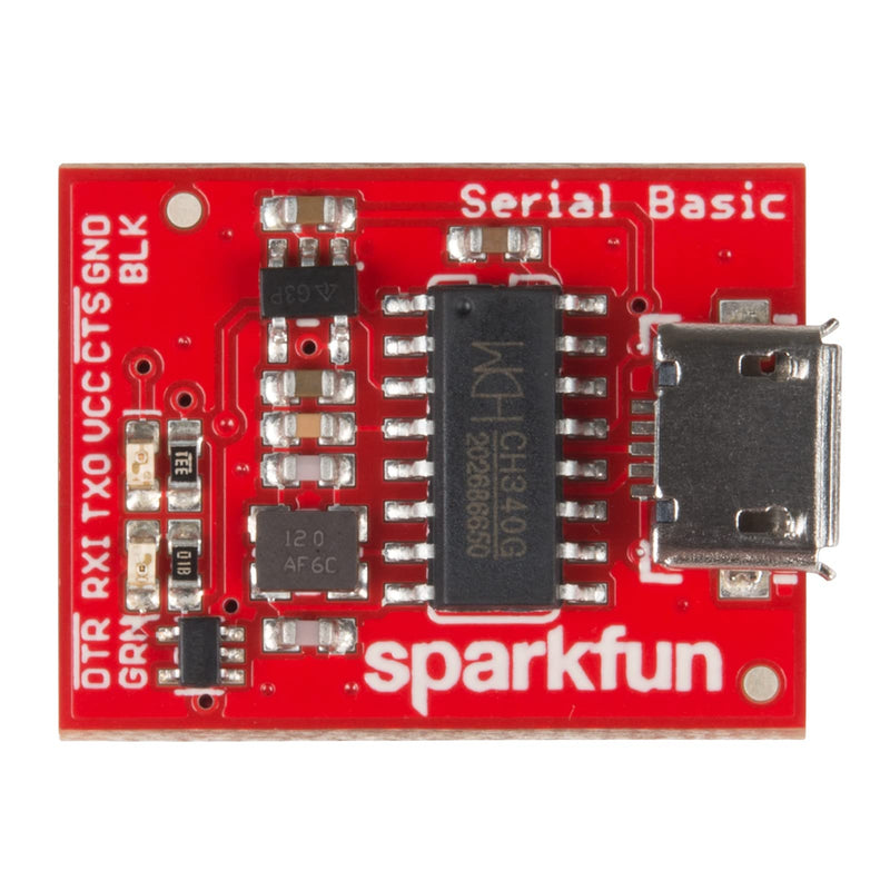 [Australia - AusPower] - SparkFun Serial Basic Breakout - CH340G Development Tool with USB Micro-B connector Save space and money in your DIY electronics projects 