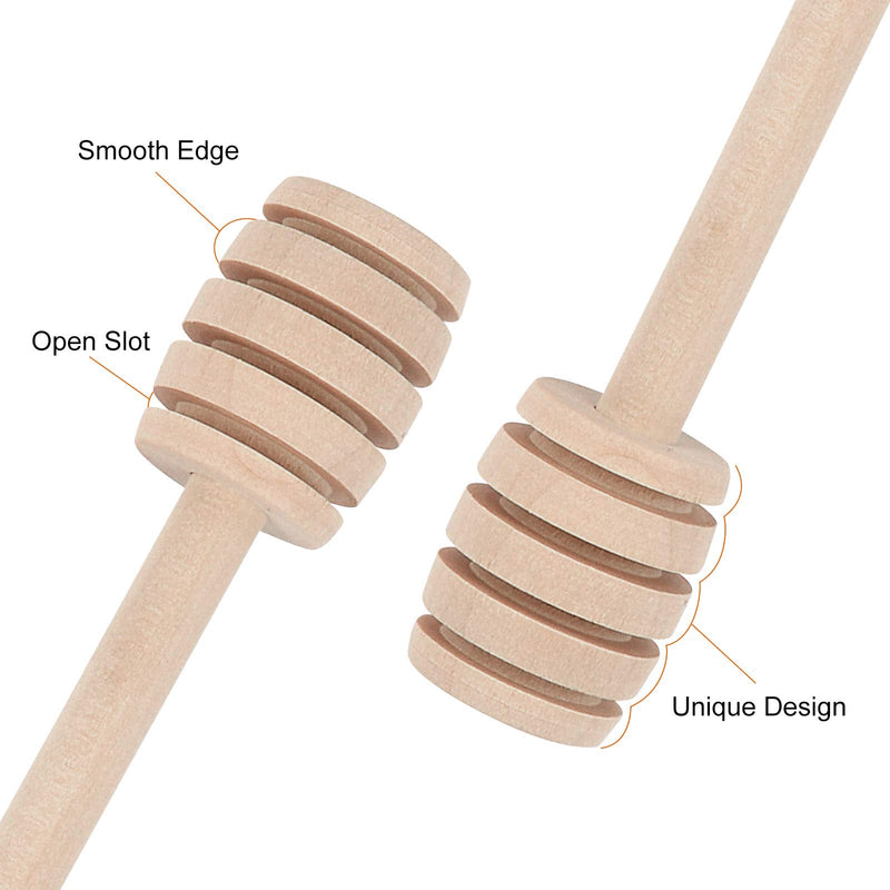 [Australia - AusPower] - 51 PCS Honey Dipper, 3 Inch Mini Wooden Honeycomb Sticks, Small Honey Stirrer Stick, Honey Sticks for Honey Jar Dispense Drizzle Honey and Wedding Party Favors Gift 51PCS(3 Inch) 