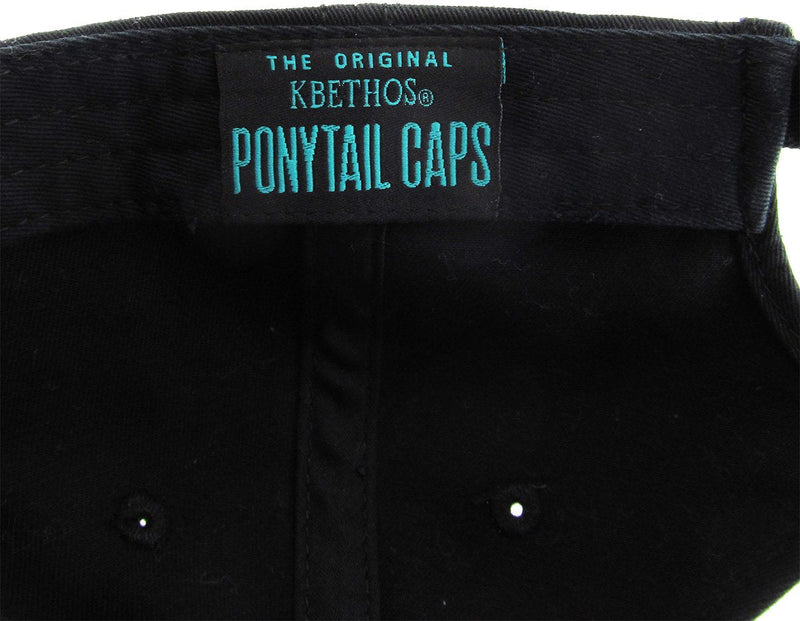 [Australia - AusPower] - Classic Plain Ponytail Messy High Bun Headwear Adjustable Cotton Trucker Mesh Glitter Hat Baseball Cap One Size Black Classic 