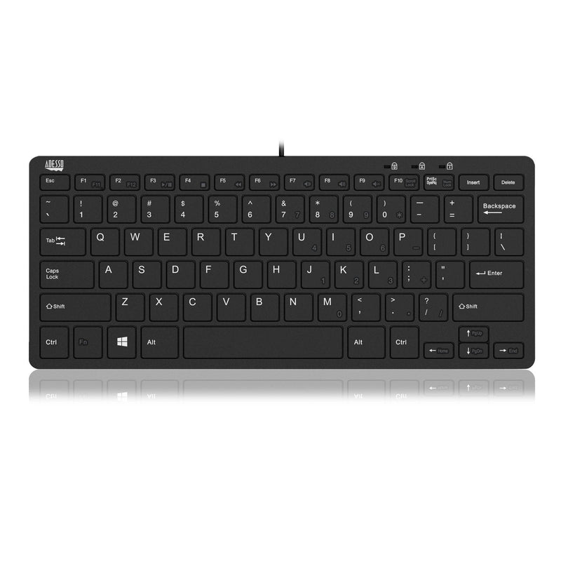 [Australia - AusPower] - Adesso SlimTouch 510 Mini Keyboard with USB Hubs (AKB-510HB) 